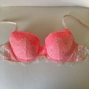 Rhinestone Pink Lace Victoria’s Secret Bra
